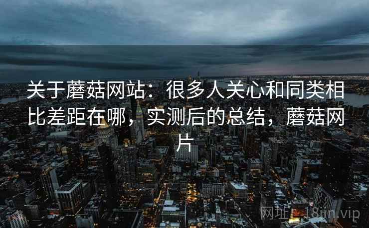 关于蘑菇网站：很多人关心和同类相比差距在哪，实测后的总结，蘑菇网片