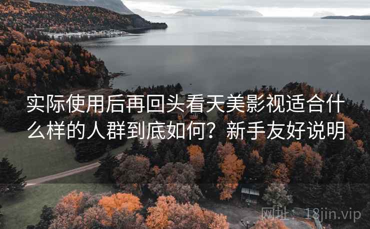 实际使用后再回头看天美影视适合什么样的人群到底如何？新手友好说明