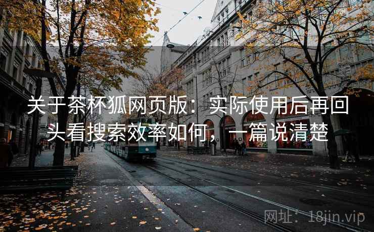 关于茶杯狐网页版：实际使用后再回头看搜索效率如何，一篇说清楚